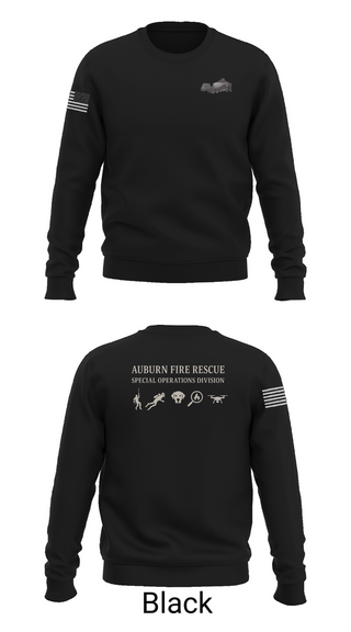 Crew Neck Sweatshirt, Auburn fire, Fire Department, Teamtime, Team time, sublimation, custom sports apparel, team uniforms, spirit wear, spiritwear, sports uniforms, custom shirts, team store, custom team store, fundraiser sports, apparel fundraiser