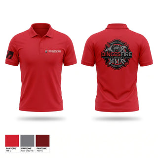 Short Sleeve Performance Polo, Dinges Fire Company, Fire Department, Teamtime, Team time, sublimation, custom sports apparel, team uniforms, spirit wear, spiritwear, sports uniforms, custom shirts, team store, custom team store, fundraiser sports, apparel fundraiser