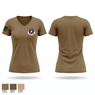 Womens Short Sleeve Vneck Shirt, Royal Lao Airborne Security Forces, Army, Teamtime, Team time, sublimation, custom sports apparel, team uniforms, spirit wear, spiritwear, sports uniforms, custom shirts, team store, custom team store, fundraiser sports, apparel fundraiser