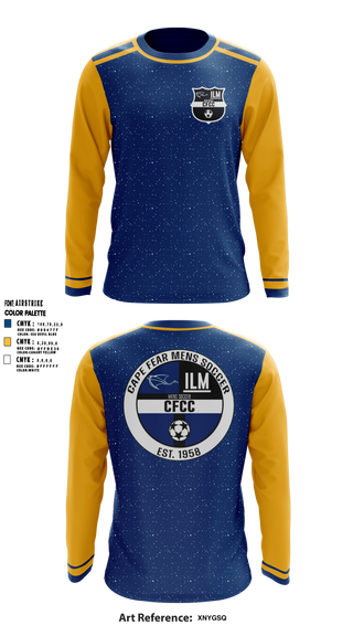 Long Sleeve Performance Shirt, Cape Fear Community College Soccer, Men's Soccer, Teamtime, Team time, sublimation, custom sports apparel, team uniforms, spirit wear, spiritwear, sports uniforms, custom shirts, team store, custom team store, fundraiser sports, apparel fundraiser