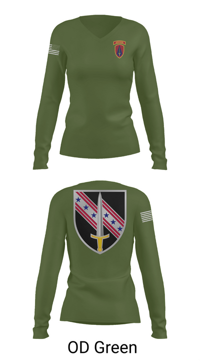 6/54th Security Force Assistance Brigade 11702095 Women's Long Sleeve V-neck Shirt - 57