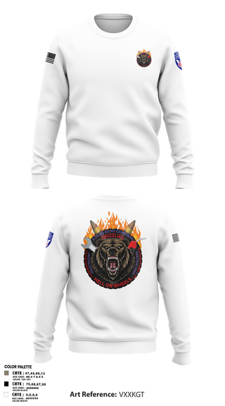 Crew Neck Sweatshirt, E co 1/25, Army, Teamtime, Team time, sublimation, custom sports apparel, team uniforms, spirit wear, spiritwear, sports uniforms, custom shirts, team store, custom team store, fundraiser sports, apparel fundraiser