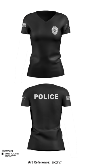 Womens Short Sleeve Vneck Shirt, Bluffton PD, , Teamtime, Team time, sublimation, custom sports apparel, team uniforms, spirit wear, spiritwear, sports uniforms, custom shirts, team store, custom team store, fundraiser sports, apparel fundraiser