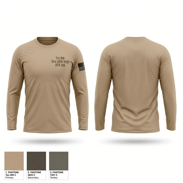 Long Sleeve Performance Shirt, 1st BN, 3rd AVN REG ATK BN, Army, Teamtime, Team time, sublimation, custom sports apparel, team uniforms, spirit wear, spiritwear, sports uniforms, custom shirts, team store, custom team store, fundraiser sports, apparel fundraiser