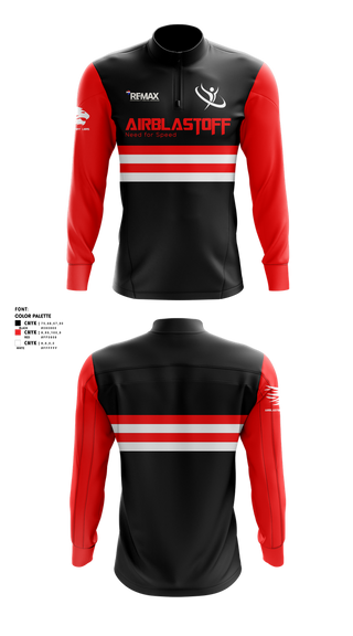 Quarter Zip Jacket, Airblastoff Lions, Track & Field, Teamtime, Team time, sublimation, custom sports apparel, team uniforms, spirit wear, spiritwear, sports uniforms, custom shirts, team store, custom team store, fundraiser sports, apparel fundraiser