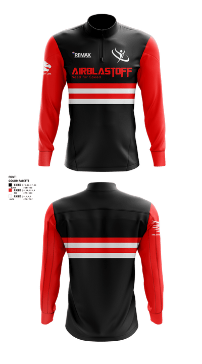 Airblastoff Lions 14236654 Quarter Zip Jacket - 9