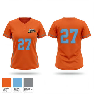 Two Button Softball Jersey, Satsuma Bayou Brawlers, Softball, Teamtime, Team time, sublimation, custom sports apparel, team uniforms, spirit wear, spiritwear, sports uniforms, custom shirts, team store, custom team store, fundraiser sports, apparel fundraiser
