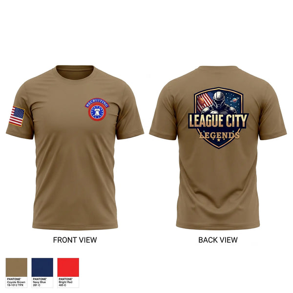 Short Sleeve Performance Shirt, LEAGUE CITY RECRUITING, Army, Teamtime, Team time, sublimation, custom sports apparel, team uniforms, spirit wear, spiritwear, sports uniforms, custom shirts, team store, custom team store, fundraiser sports, apparel fundraiser