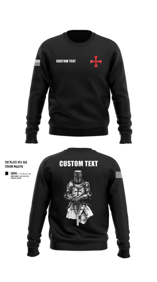 Crew Neck Sweatshirt, Templars, Army, Teamtime, Team time, sublimation, custom sports apparel, team uniforms, spirit wear, spiritwear, sports uniforms, custom shirts, team store, custom team store, fundraiser sports, apparel fundraiser