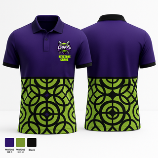 Short Sleeve Performance Polo, Keystone Chaos, Softball, Teamtime, Team time, sublimation, custom sports apparel, team uniforms, spirit wear, spiritwear, sports uniforms, custom shirts, team store, custom team store, fundraiser sports, apparel fundraiser