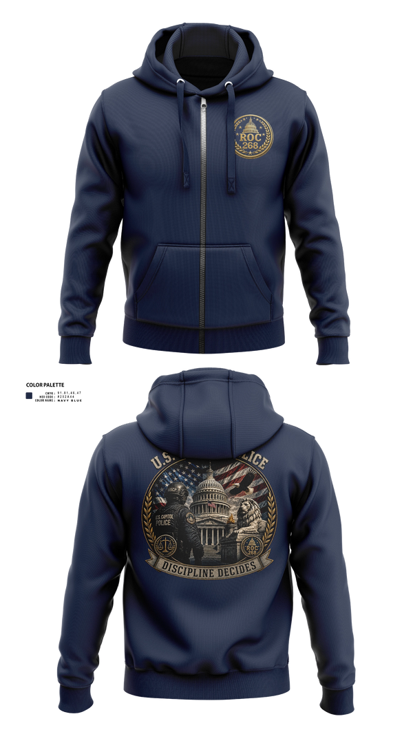 Zip Hoodie, USCP ROC 268, Police, Teamtime, Team time, sublimation, custom sports apparel, team uniforms, spirit wear, spiritwear, sports uniforms, custom shirts, team store, custom team store, fundraiser sports, apparel fundraiser