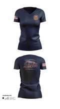 Colmar Vol. Fire Co. Historical Society Women's Short Sleeve V-neck Shirt - 22