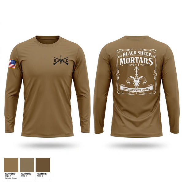 Long Sleeve Performance Shirt, 1-7 Mortars, Army, Teamtime, Team time, sublimation, custom sports apparel, team uniforms, spirit wear, spiritwear, sports uniforms, custom shirts, team store, custom team store, fundraiser sports, apparel fundraiser