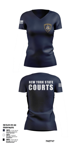 Womens Short Sleeve Vneck Shirt, New York State courts, Police, Teamtime, Team time, sublimation, custom sports apparel, team uniforms, spirit wear, spiritwear, sports uniforms, custom shirts, team store, custom team store, fundraiser sports, apparel fundraiser