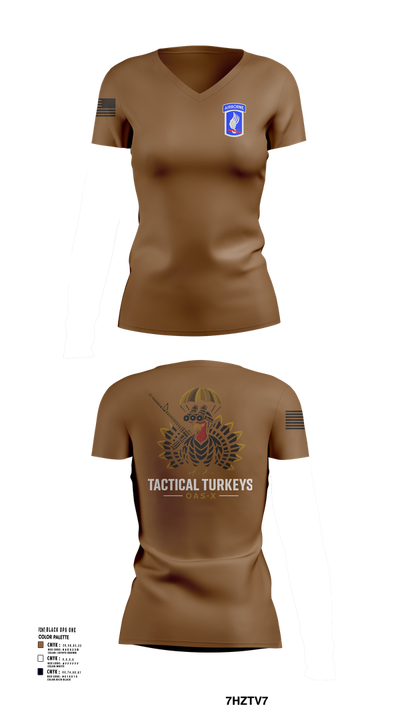 OAS-X 4429314 Women's Short Sleeve V-neck Shirt - 101