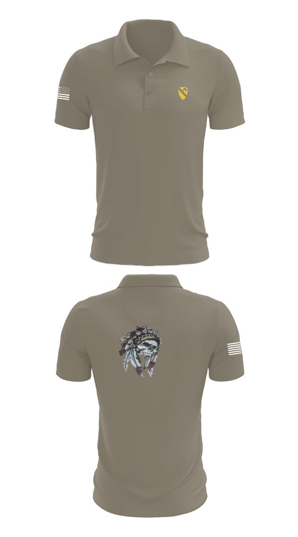 Short Sleeve Performance Polo, 6-9 Cavalry Regiment, , Teamtime, Team time, sublimation, custom sports apparel, team uniforms, spirit wear, spiritwear, sports uniforms, custom shirts, team store, custom team store, fundraiser sports, apparel fundraiser