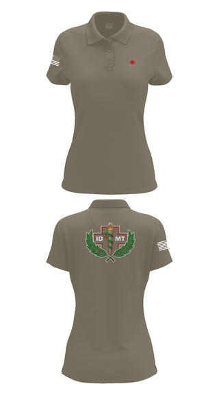 Womens Short Sleeve Performance Polo, IDMTs, Air Force, Teamtime, Team time, sublimation, custom sports apparel, team uniforms, spirit wear, spiritwear, sports uniforms, custom shirts, team store, custom team store, fundraiser sports, apparel fundraiser
