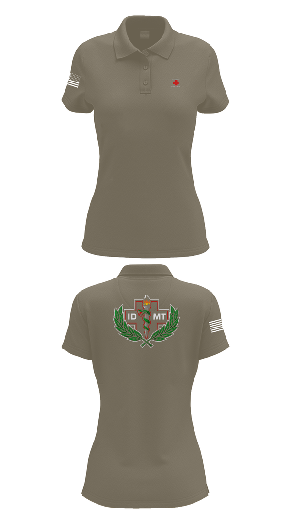 Womens Short Sleeve Performance Polo, IDMTs, Air Force, Teamtime, Team time, sublimation, custom sports apparel, team uniforms, spirit wear, spiritwear, sports uniforms, custom shirts, team store, custom team store, fundraiser sports, apparel fundraiser