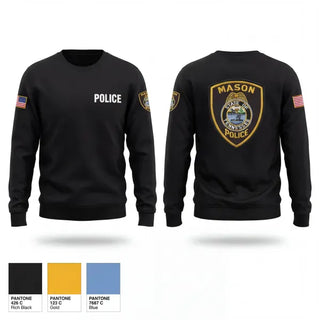 Crew Neck Sweatshirt, Mason PD, Police, Teamtime, Team time, sublimation, custom sports apparel, team uniforms, spirit wear, spiritwear, sports uniforms, custom shirts, team store, custom team store, fundraiser sports, apparel fundraiser