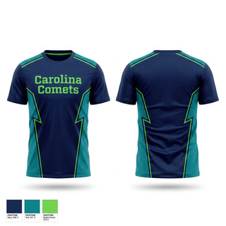 Soft Poly Tee Cotton Like Feel, Carolina Comets, Baseball, Teamtime, Team time, sublimation, custom sports apparel, team uniforms, spirit wear, spiritwear, sports uniforms, custom shirts, team store, custom team store, fundraiser sports, apparel fundraiser