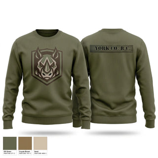 Crew Neck Sweatshirt, York County Rhinos, Rugby, Teamtime, Team time, sublimation, custom sports apparel, team uniforms, spirit wear, spiritwear, sports uniforms, custom shirts, team store, custom team store, fundraiser sports, apparel fundraiser