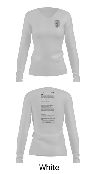 Womens Long Sleeve Vneck Shirt, Chelsea Police Department, Police, Teamtime, Team time, sublimation, custom sports apparel, team uniforms, spirit wear, spiritwear, sports uniforms, custom shirts, team store, custom team store, fundraiser sports, apparel fundraiser