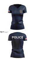 Lake Quivira Police Department Women's Short Sleeve V-neck Shirt - 3