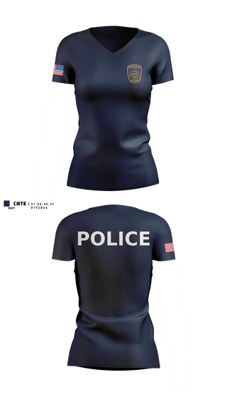 Womens Short Sleeve Vneck Shirt, Lake Quivira Police Department, Police, Teamtime, Team time, sublimation, custom sports apparel, team uniforms, spirit wear, spiritwear, sports uniforms, custom shirts, team store, custom team store, fundraiser sports, apparel fundraiser