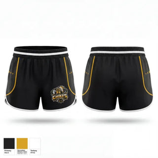 Womens Shorts, Pittsburgh Chiefs, , Teamtime, Team time, sublimation, custom sports apparel, team uniforms, spirit wear, spiritwear, sports uniforms, custom shirts, team store, custom team store, fundraiser sports, apparel fundraiser