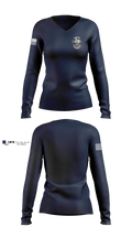 Ferris ISD Police Department Women's Long Sleeve V-neck Shirt - 4