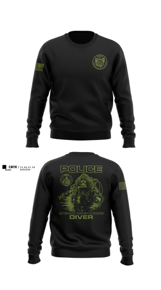 Crew Neck Sweatshirt, Cincinnati PD Marine Patrol, Police, Teamtime, Team time, sublimation, custom sports apparel, team uniforms, spirit wear, spiritwear, sports uniforms, custom shirts, team store, custom team store, fundraiser sports, apparel fundraiser
