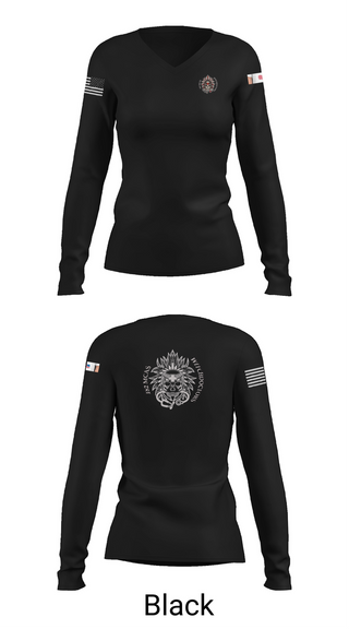 Womens Long Sleeve Vneck Shirt, , Army, Teamtime, Team time, sublimation, custom sports apparel, team uniforms, spirit wear, spiritwear, sports uniforms, custom shirts, team store, custom team store, fundraiser sports, apparel fundraiser