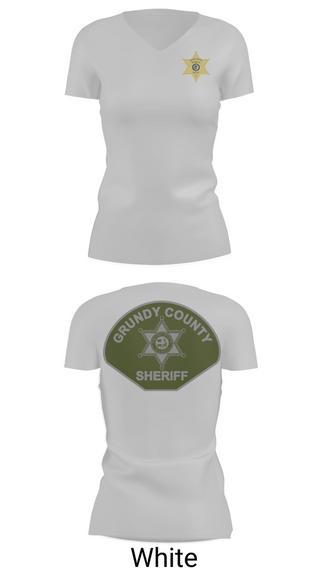 Womens Short Sleeve Vneck Shirt, Grundy County Sheriff's Department, Police, Teamtime, Team time, sublimation, custom sports apparel, team uniforms, spirit wear, spiritwear, sports uniforms, custom shirts, team store, custom team store, fundraiser sports, apparel fundraiser
