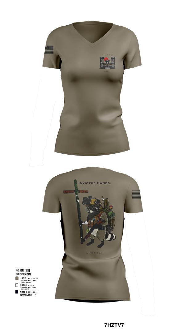 Womens Short Sleeve Vneck Shirt, 441st Engineer Company, Army, Teamtime, Team time, sublimation, custom sports apparel, team uniforms, spirit wear, spiritwear, sports uniforms, custom shirts, team store, custom team store, fundraiser sports, apparel fundraiser