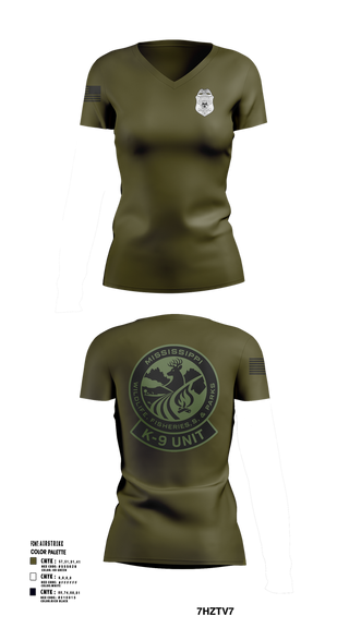 Womens Short Sleeve Vneck Shirt, MDWFP K9, , Teamtime, Team time, sublimation, custom sports apparel, team uniforms, spirit wear, spiritwear, sports uniforms, custom shirts, team store, custom team store, fundraiser sports, apparel fundraiser