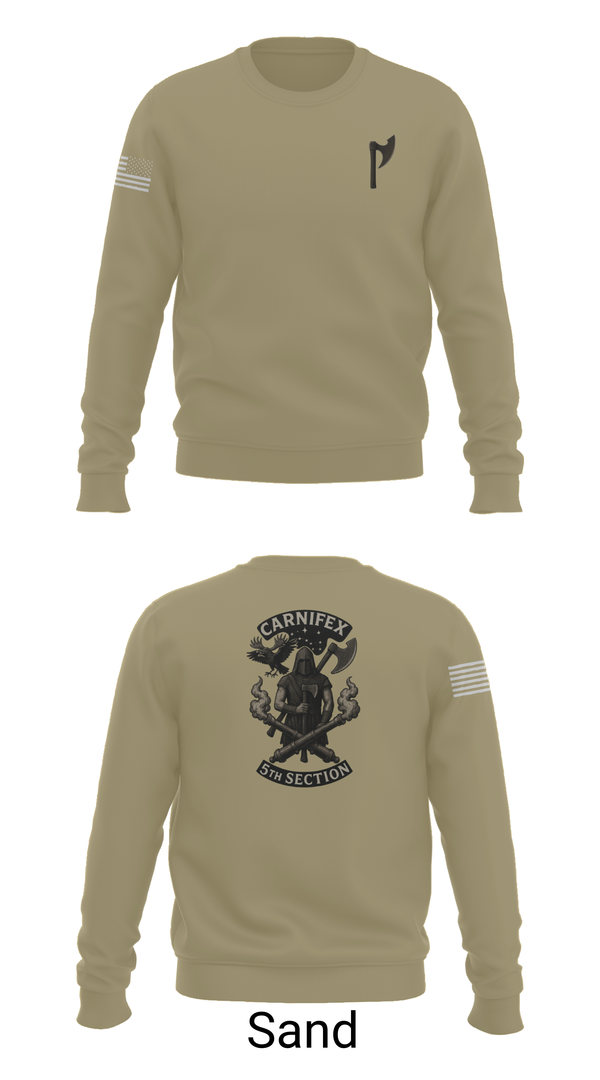 Crew Neck Sweatshirt, 2-8 FA, C BTRY, , Teamtime, Team time, sublimation, custom sports apparel, team uniforms, spirit wear, spiritwear, sports uniforms, custom shirts, team store, custom team store, fundraiser sports, apparel fundraiser