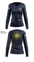 Dufur Volunteer Fire and Ambulance Women's Long Sleeve V-neck Shirt - 11