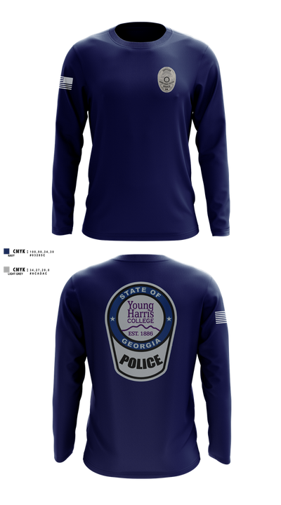Young Harris College Police Department 23212207 Long Sleeve Performance Shirt 1