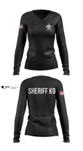 Bedford County Sheriff K9 Unit 82789268 Women's Long Sleeve V-neck Shirt - 31