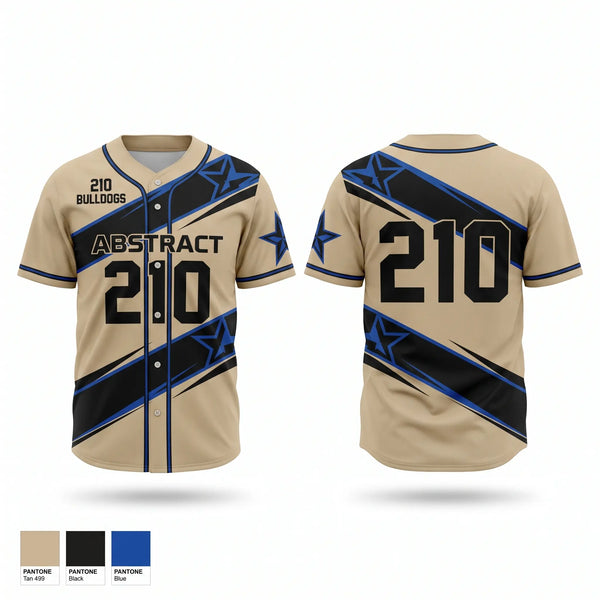 Full Button Baseball Jersey, 210 Bulldogs, Baseball, Teamtime, Team time, sublimation, custom sports apparel, team uniforms, spirit wear, spiritwear, sports uniforms, custom shirts, team store, custom team store, fundraiser sports, apparel fundraiser