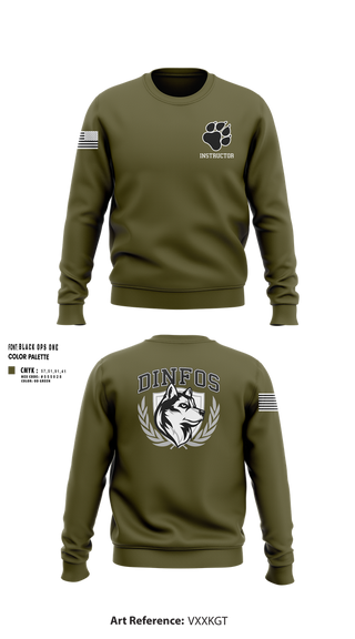 Crew Neck Sweatshirt, DINFOS, Army, Teamtime, Team time, sublimation, custom sports apparel, team uniforms, spirit wear, spiritwear, sports uniforms, custom shirts, team store, custom team store, fundraiser sports, apparel fundraiser