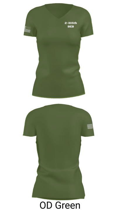 2-315th BEB 24835151 Women's Short Sleeve V-neck Shirt - 48