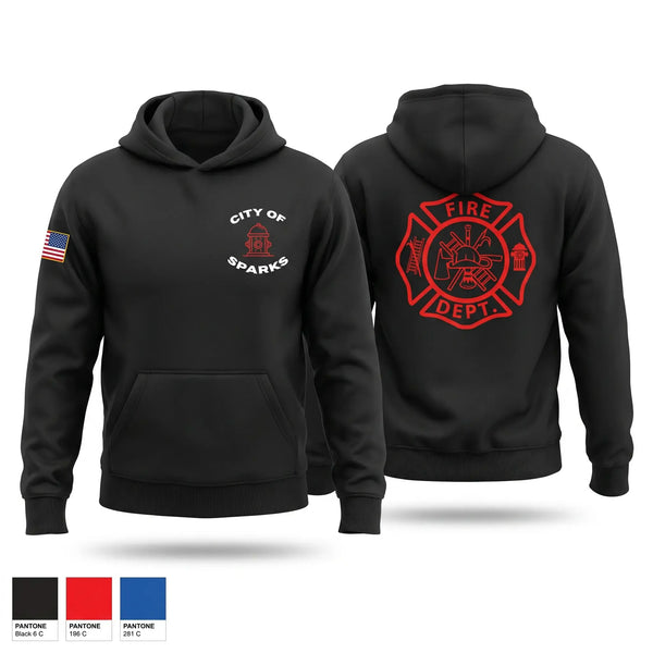 Hoodie, Sparks Fire Department, Fire Department, Teamtime, Team time, sublimation, custom sports apparel, team uniforms, spirit wear, spiritwear, sports uniforms, custom shirts, team store, custom team store, fundraiser sports, apparel fundraiser