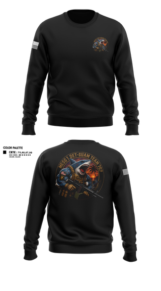 Crew Neck Sweatshirt, MESG-1 DET GUAM TEAM 707, Navy, Teamtime, Team time, sublimation, custom sports apparel, team uniforms, spirit wear, spiritwear, sports uniforms, custom shirts, team store, custom team store, fundraiser sports, apparel fundraiser