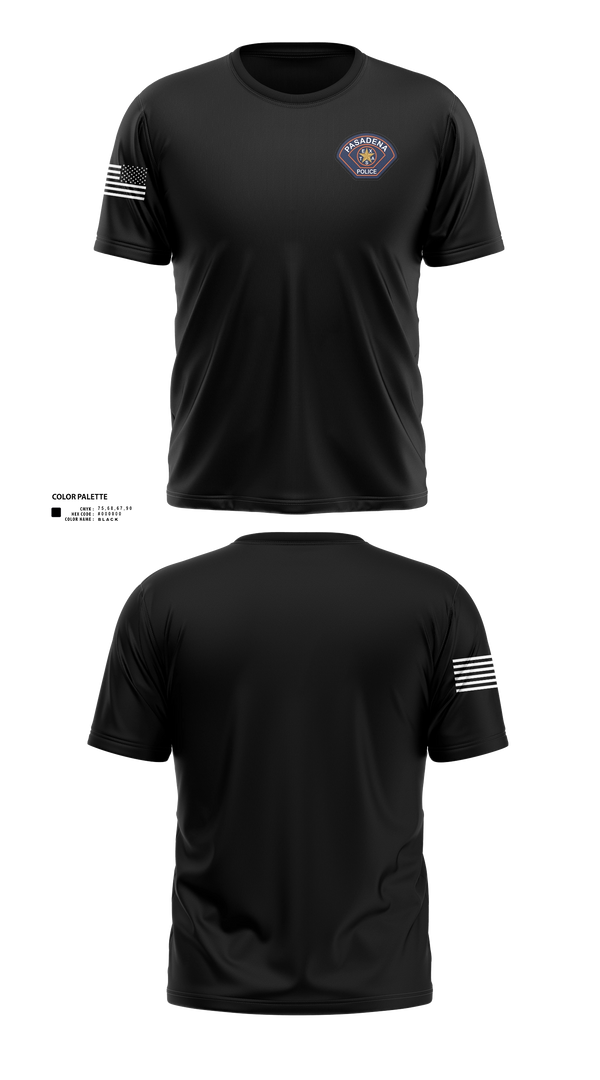 Short Sleeve Performance Shirt, Pasadena Police Department Honor Guard, Police, Teamtime, Team time, sublimation, custom sports apparel, team uniforms, spirit wear, spiritwear, sports uniforms, custom shirts, team store, custom team store, fundraiser sports, apparel fundraiser