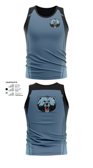 Tank Top, Livingstone College Blue Bears, Track & Field, Teamtime, Team time, sublimation, custom sports apparel, team uniforms, spirit wear, spiritwear, sports uniforms, custom shirts, team store, custom team store, fundraiser sports, apparel fundraiser