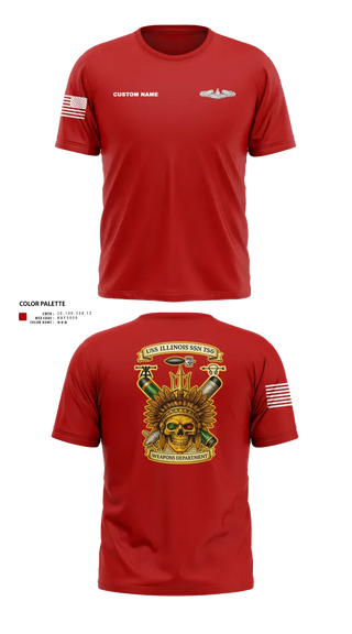 Short Sleeve Performance Shirt, USS Illinois (SSN 786), , Teamtime, Team time, sublimation, custom sports apparel, team uniforms, spirit wear, spiritwear, sports uniforms, custom shirts, team store, custom team store, fundraiser sports, apparel fundraiser