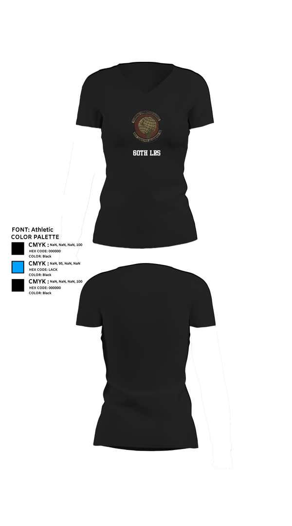Womens Short Sleeve Vneck Shirt, 60th LRS, , Teamtime, Team time, sublimation, custom sports apparel, team uniforms, spirit wear, spiritwear, sports uniforms, custom shirts, team store, custom team store, fundraiser sports, apparel fundraiser