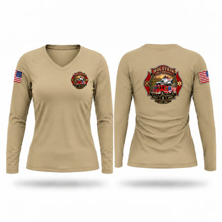 Womens Long Sleeve Vneck Shirt, Holstein fire and ems, Fire Department, Teamtime, Team time, sublimation, custom sports apparel, team uniforms, spirit wear, spiritwear, sports uniforms, custom shirts, team store, custom team store, fundraiser sports, apparel fundraiser
