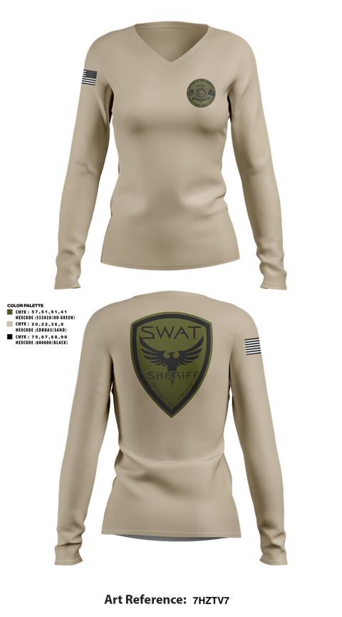 Womens Long Sleeve Vneck Shirt, , Police, Teamtime, Team time, sublimation, custom sports apparel, team uniforms, spirit wear, spiritwear, sports uniforms, custom shirts, team store, custom team store, fundraiser sports, apparel fundraiser